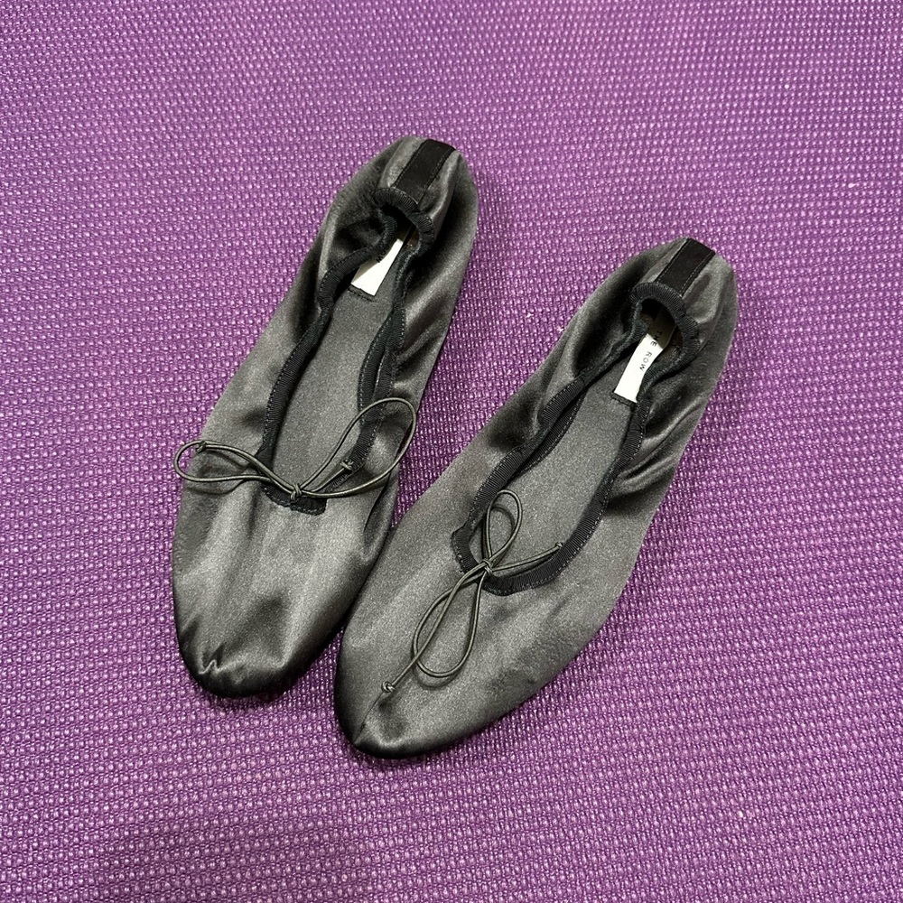 NWOT The Row Awar Silk Ballet Flats in Black - Picture 2 of 5